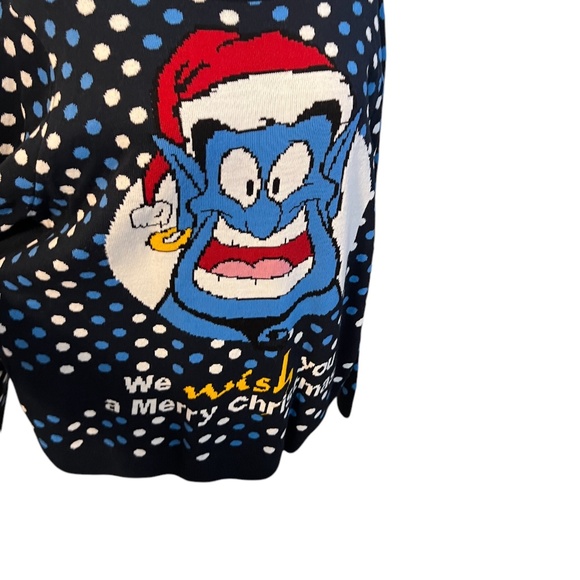 NWOT Unisex Disney Aladdin Ugly Christmas Navy Blue Sweater Size XL - Picture 6 of 13